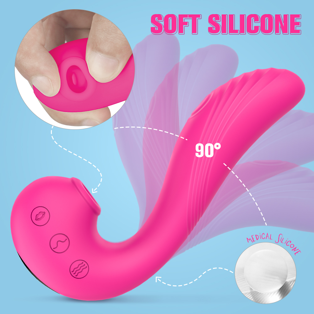 Clitoral Sucking Vibrator Waterproof Nipple Clitoris Stimulator Massager-06