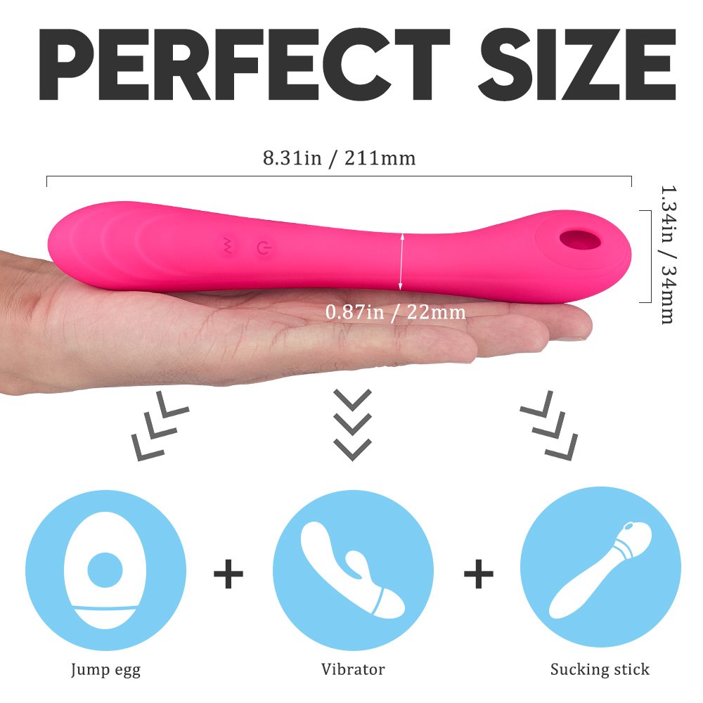New Arrival silicone G Spot Sucker【S-247】 Vibrators Rechargeable Clitoris Stimulator Women Dildo Vibrator