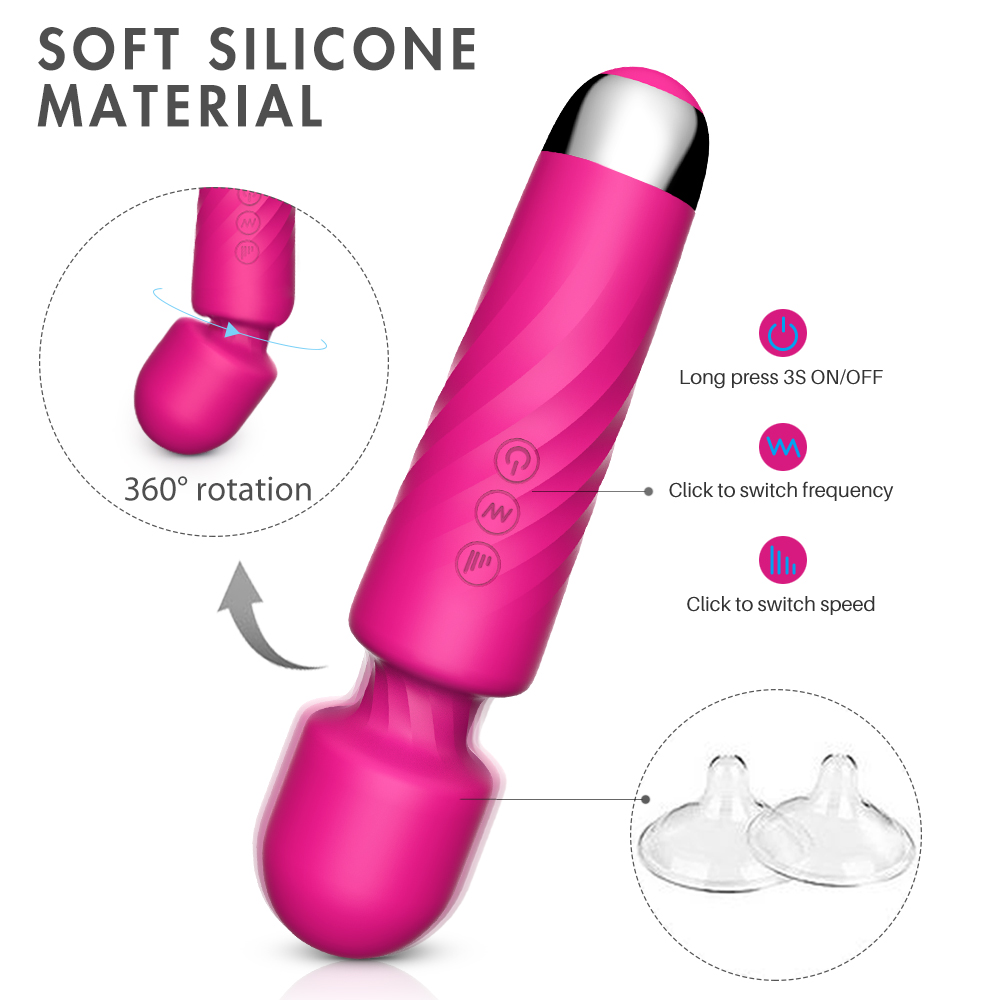 Hot Sale Silicone Waterproof Body Neck Head Massager New Personal Massager Vibrator-05