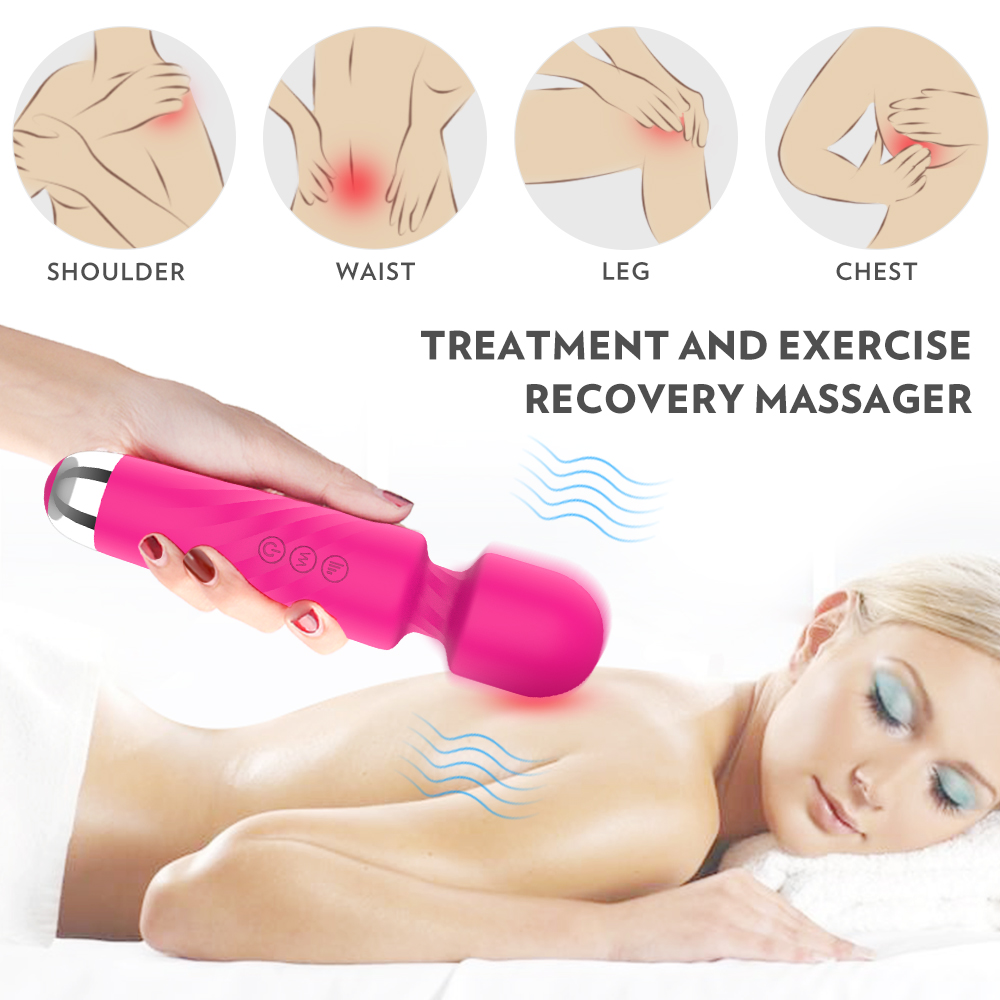 Rechargeable Personal 【S-218】Hot Sale Silicone Waterproof Body Neck Head Massager Vibrator