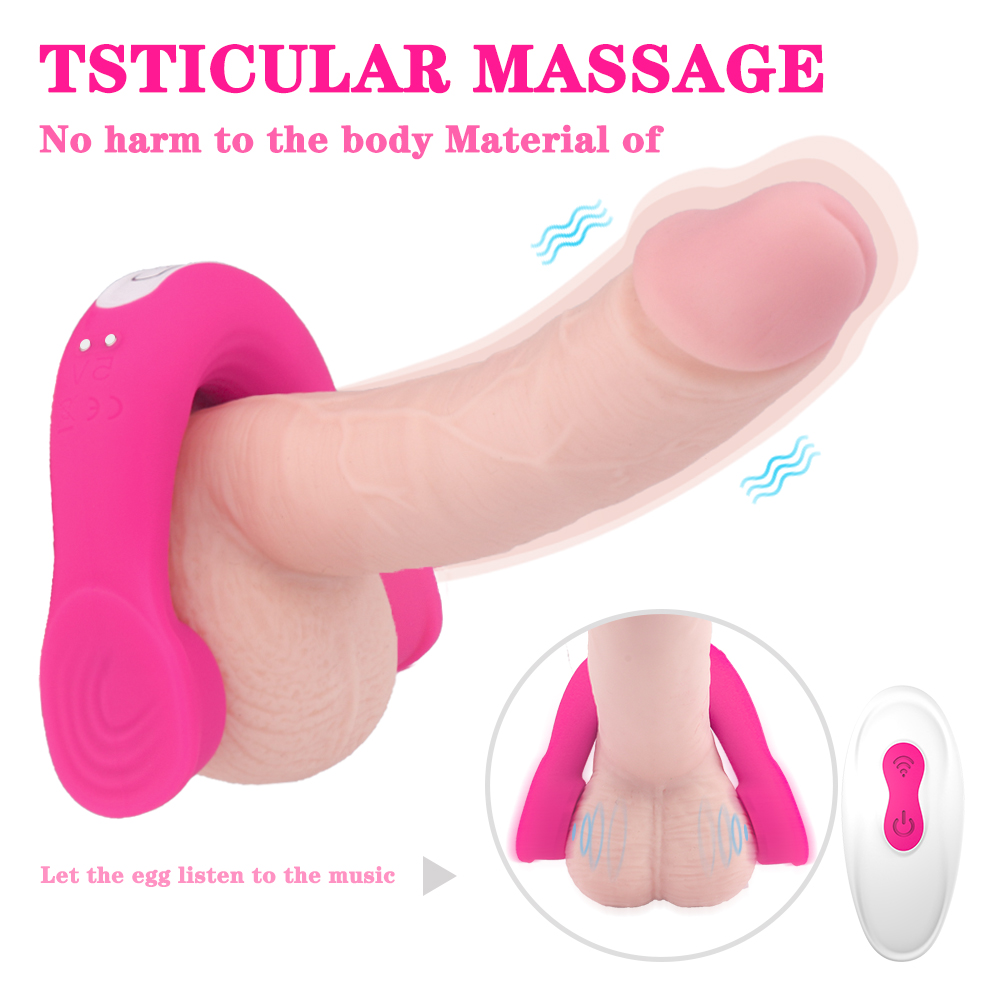 Silicone Waterproof Rechargeable Penis Ring Vibrator Sex Toy for Male or Couples men vibrating cock ring adult Sex Toy-02