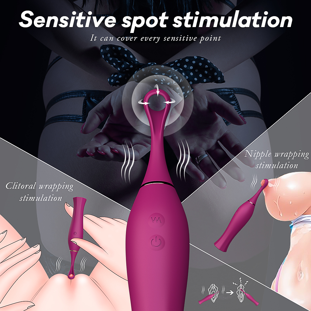 Soft Silicone female sex toy【H-014】G -spot Massager Wand vibrator Privacy Packaging