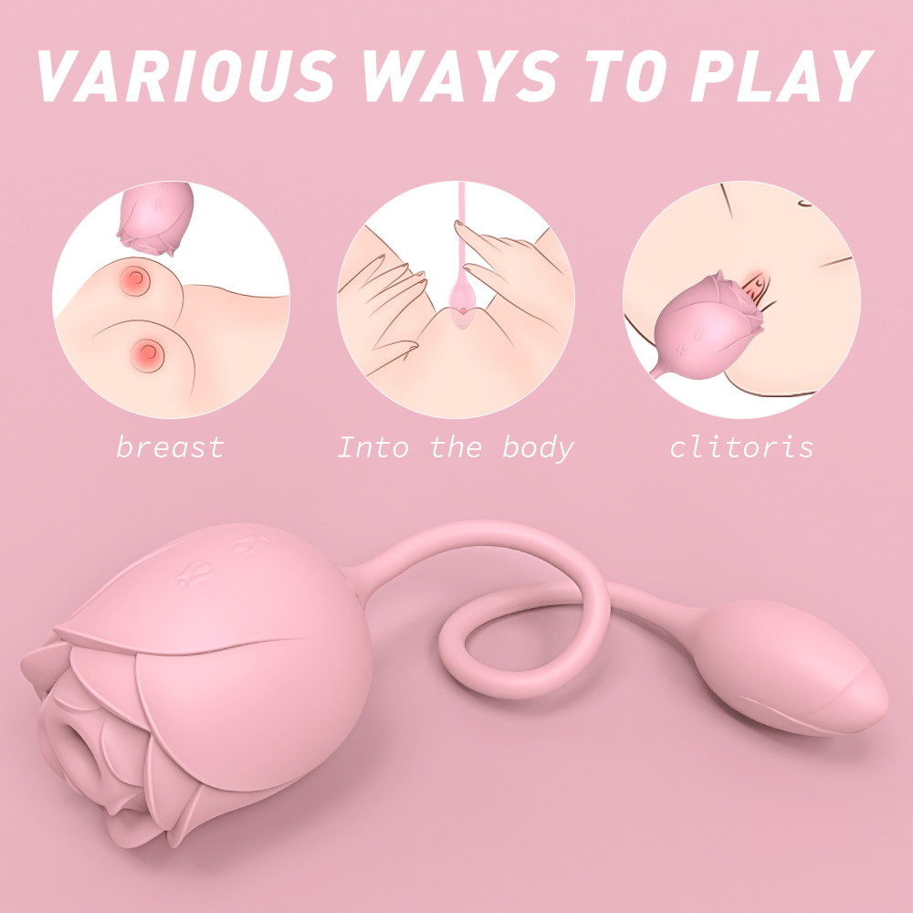 Rose vibrator G+C rose sex toy【S-389】oral stimulate masturbate adult toys massager For Women