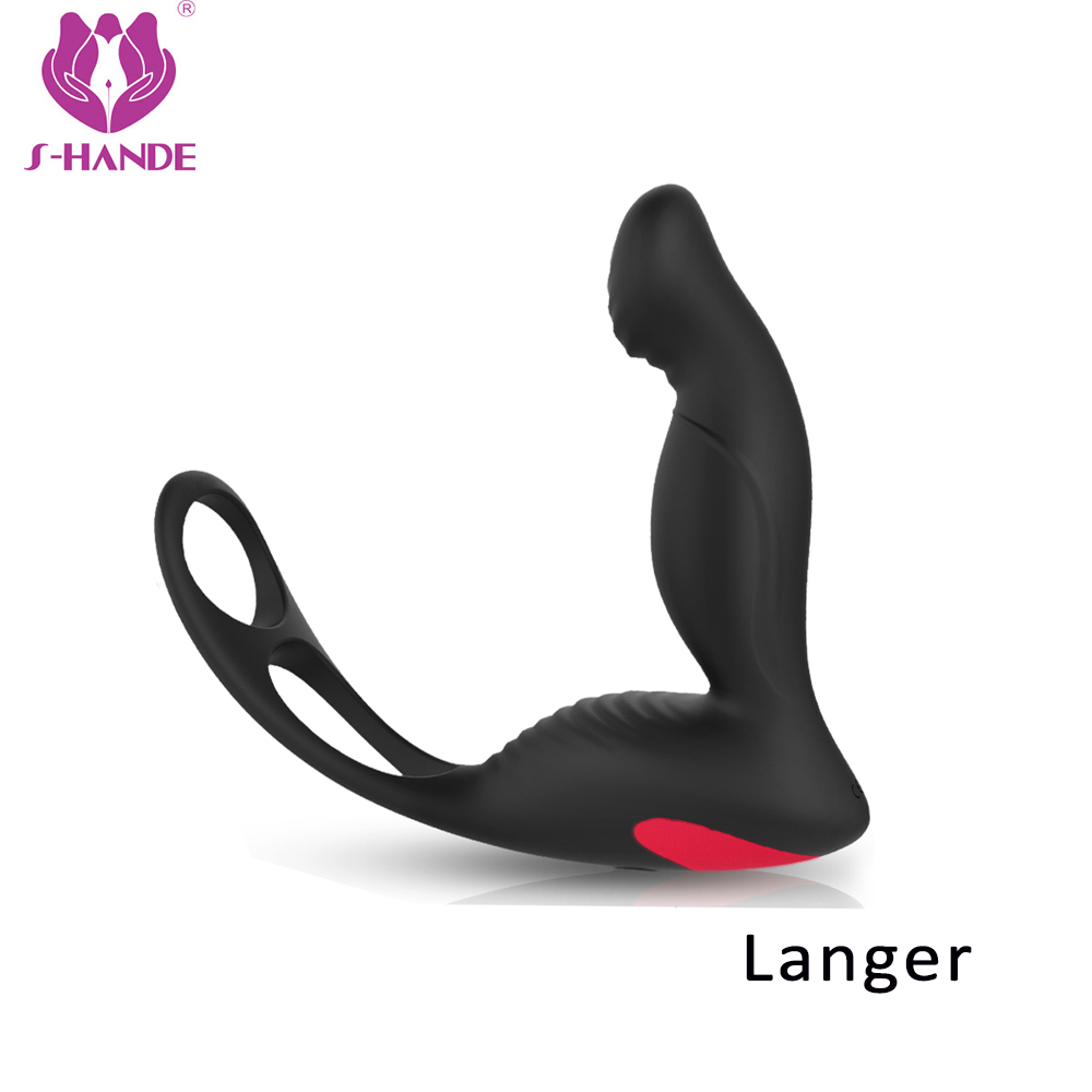 Silicone electric japanese【S-070】sex cock ring anal prostate massager vibrator sex toys women anal vibrating