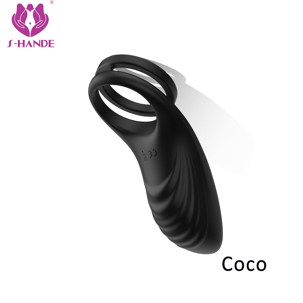 Adjustable big black【S-151】cock ring silicon vibrating cock rings sex toys men penis