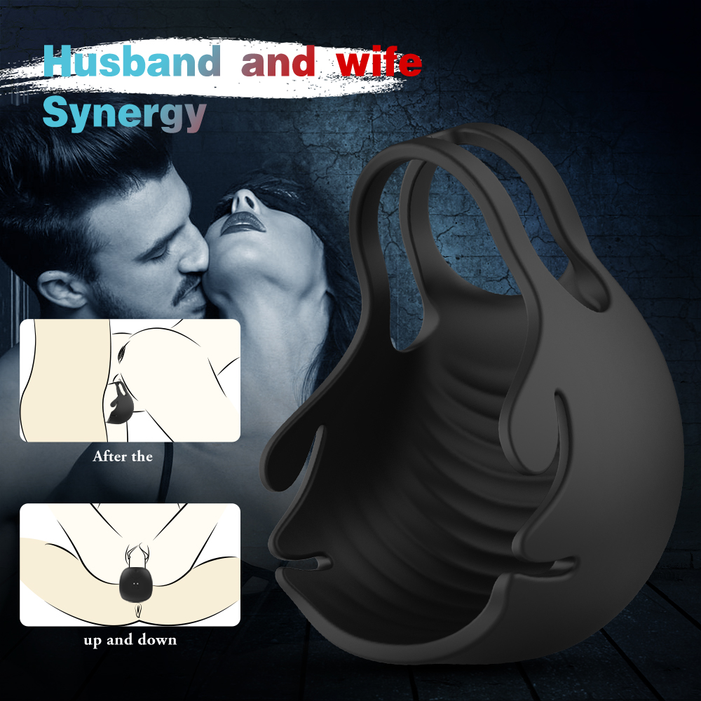 Silicone dual magnetic vibrating cock rings sex toys europe and the United States version men penis cage sleeve cock vibrator sex toys for male【S274-3】-Cock ring-Supply of adult sex toy manufacturers vibrator picture