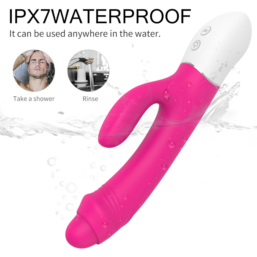 Silicone g spot clitoris vibrator rabbit vibrator G Spot Dildo Massager Rabbit Vibrator Sex Toys For Women【S214】