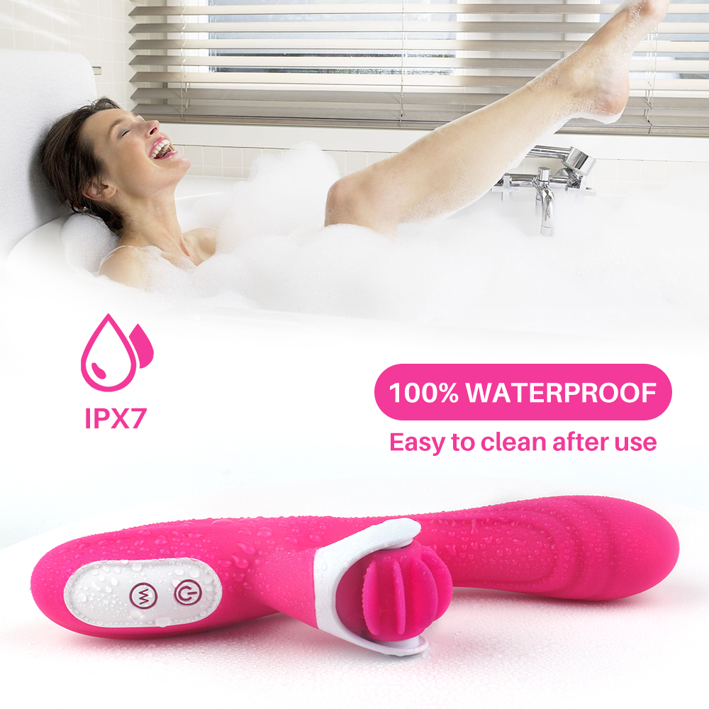 usb rechargeable silicone tongue licking sex toy 360 degree vibrator stimulate clitoris g-spot tongue massage for women【S196】
