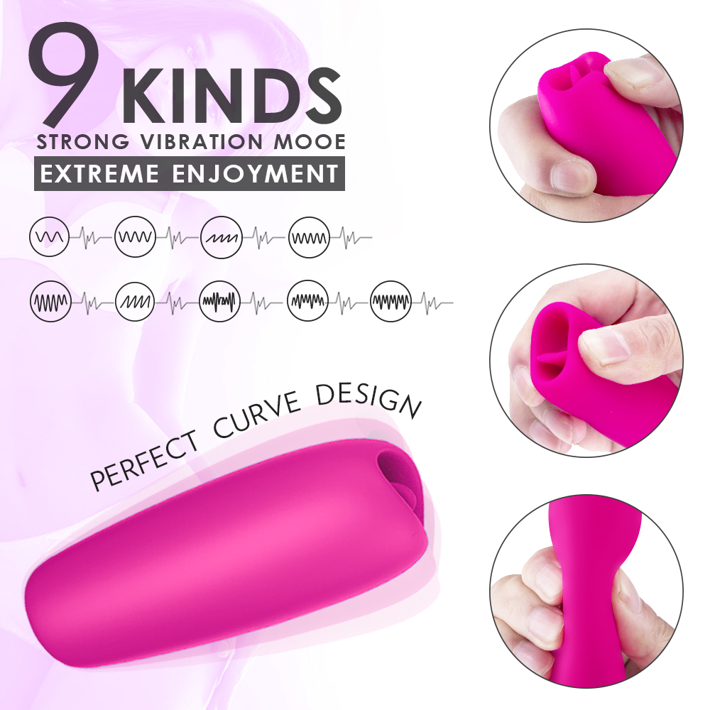 Silicone Electric Adult Sex Toy Vibrating  Licking Tongue Dildo Vibrator for Woman Sex Products USB Charging【S132】