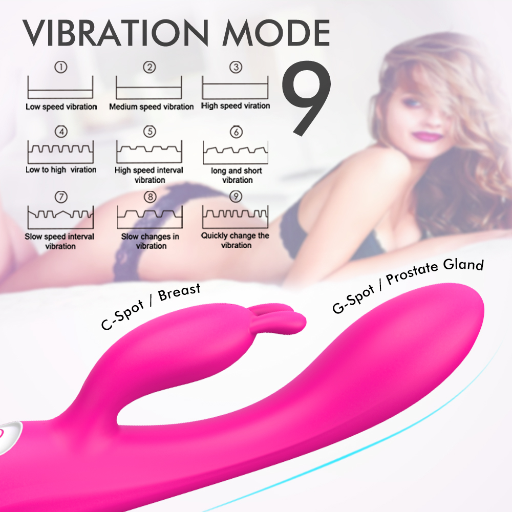 rabbit vibrator for g-spot and c-spot stimulating