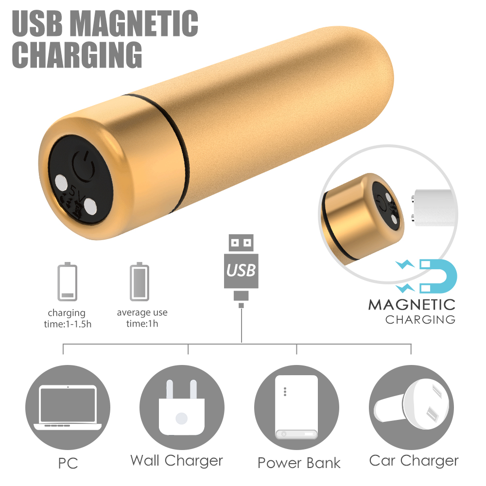 usb rechargeable mini bullet vibrator adult sex toys small vibrating bullet vibrator women【S102-3】