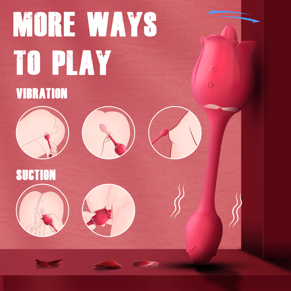 Licking tongue rose vibrator G spot rose sex toys