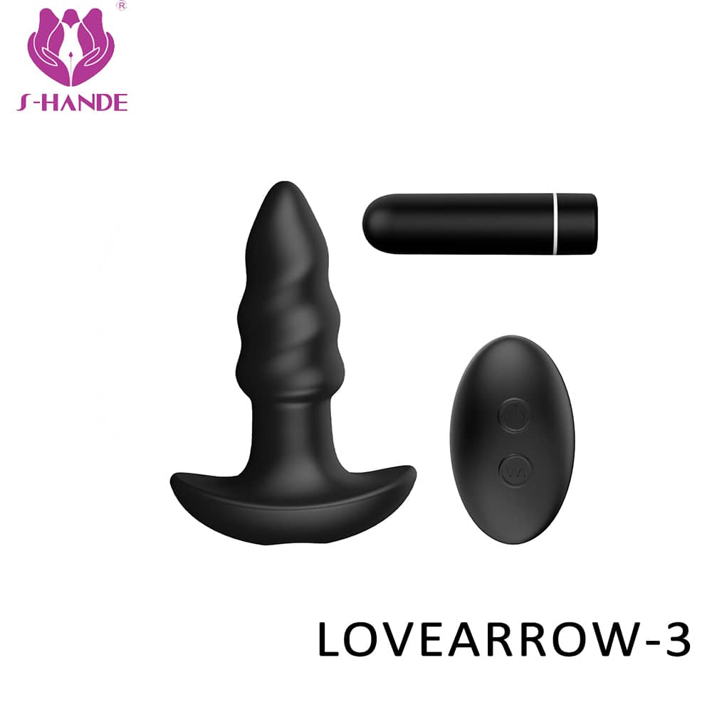 Silicone electric anal toy remote control Vibrating Butt Plug Male Sex Toys Massager vibrator【S013-3】
