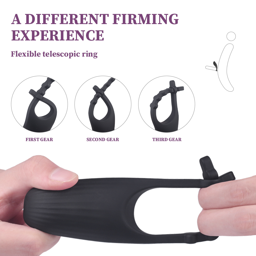 Freely adjustable lock clitoris stimulate cock ring