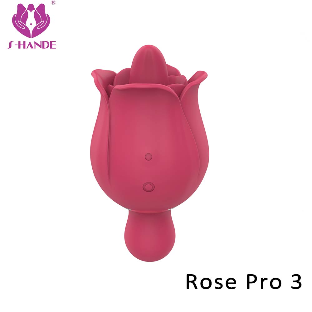 the licking rose vibrator tongue vibrators for women clitoris stimulator red pink rose toy for women sex toys for woman【S361-3】