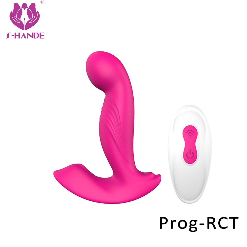 Silicone Rotating Vibrators Electric shock anal plug Simulator Ass Toy Stainless Beads