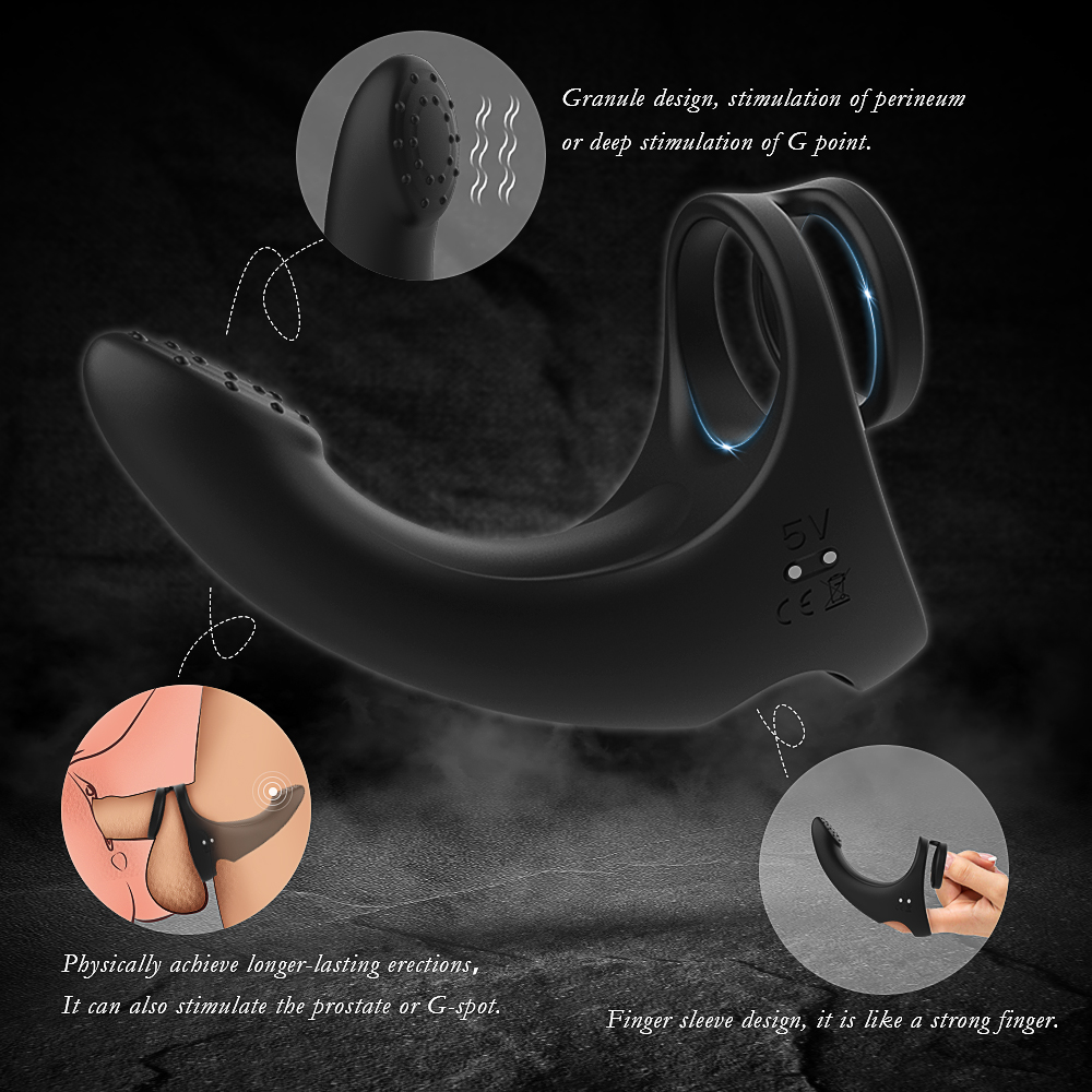 G spot stimulation finger stall sex toy cock ring