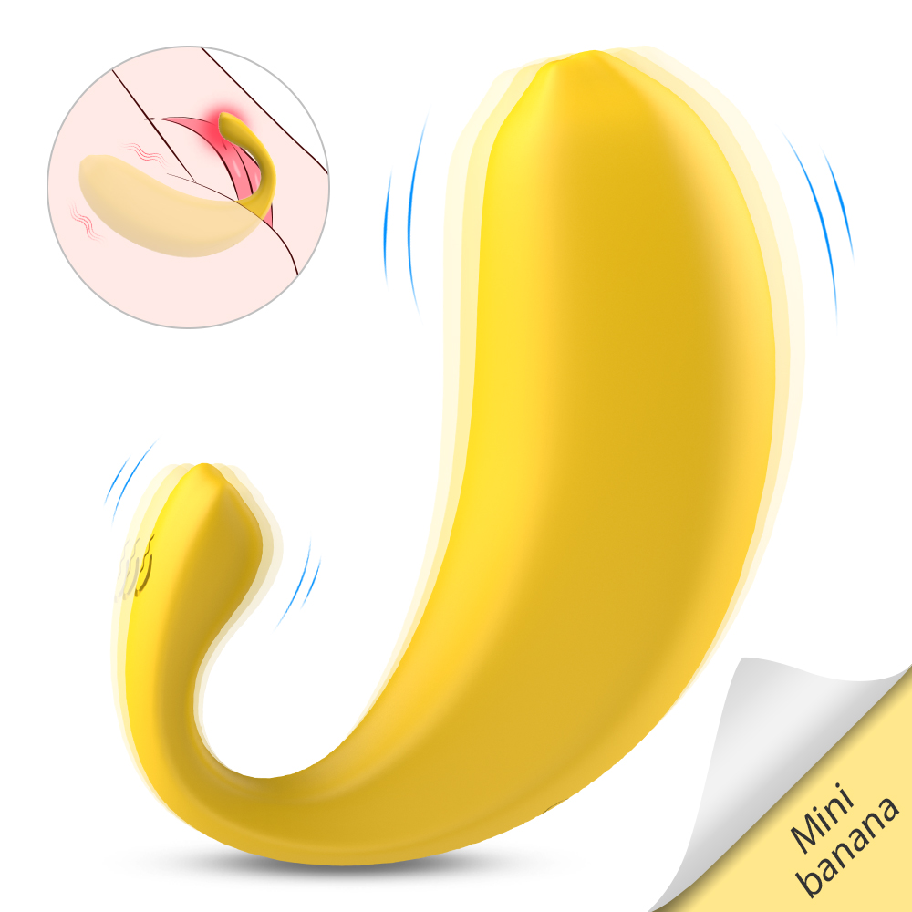 Banana shape G spot clitoris stimulation vibrator for women