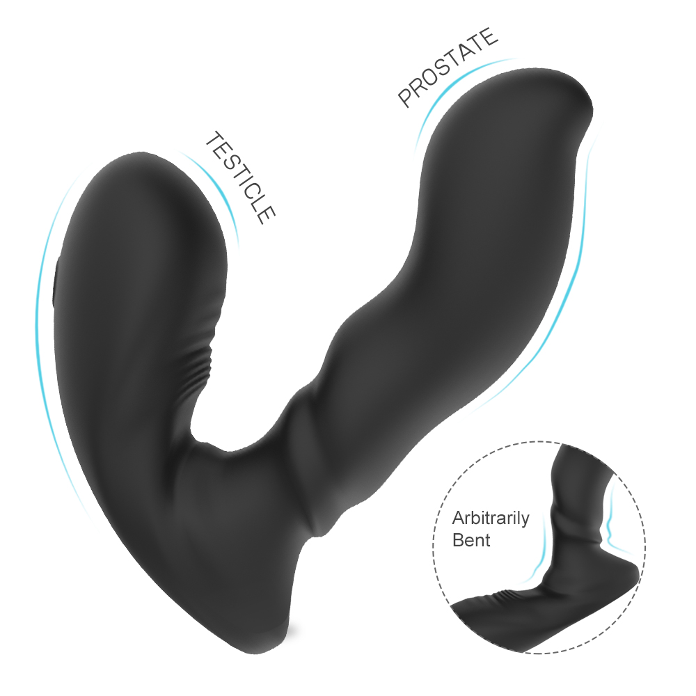 soft silicone vibrating anal plug prostate massager for men