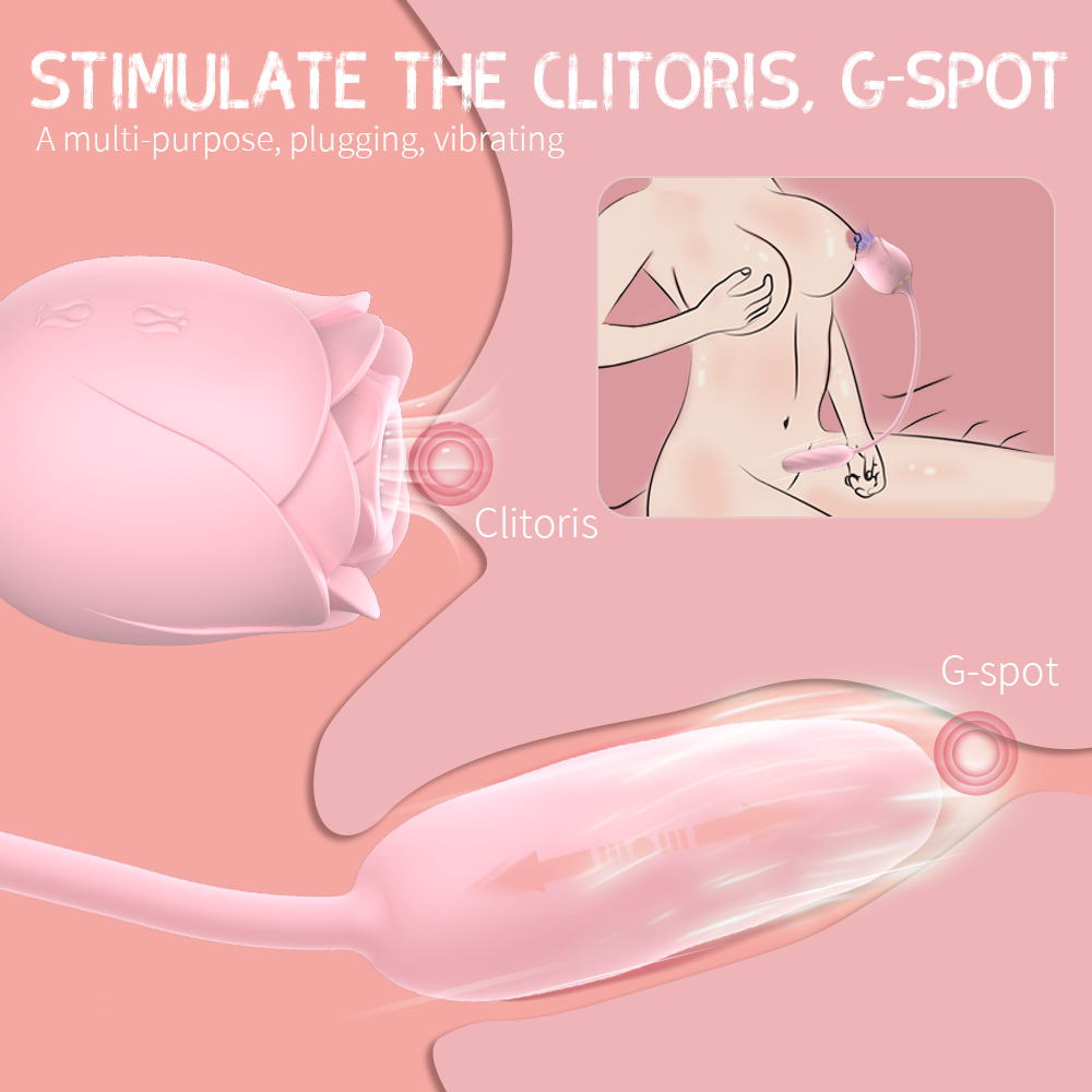 g spot clitoral dual stimulation rose sex toy