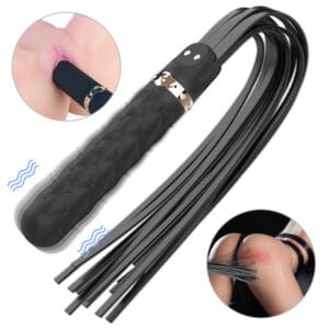 BDSM Whip Vibrator – Leather Riding Whip for Whip Sex & Erotic Play