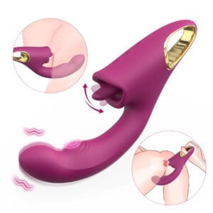 Flap Tongue Licking Vibrator with Vibrating Action for Women