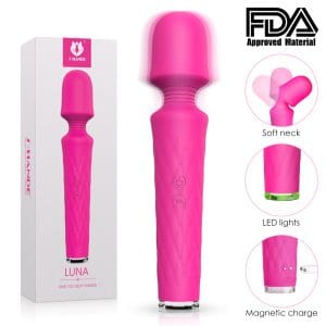 Powerful Waterproof Wand Massager with LED Base