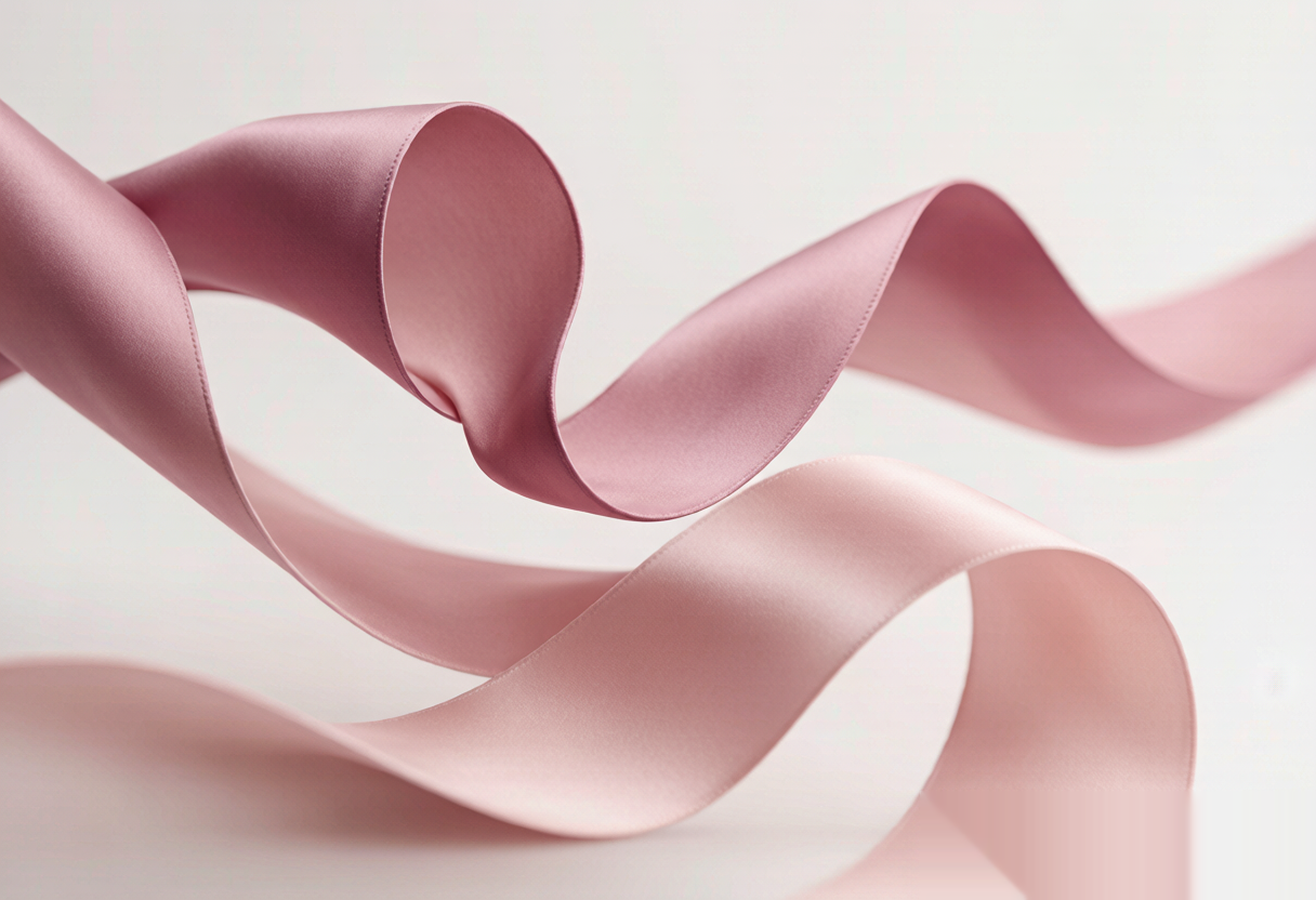 Abstract soft magenta ribbons